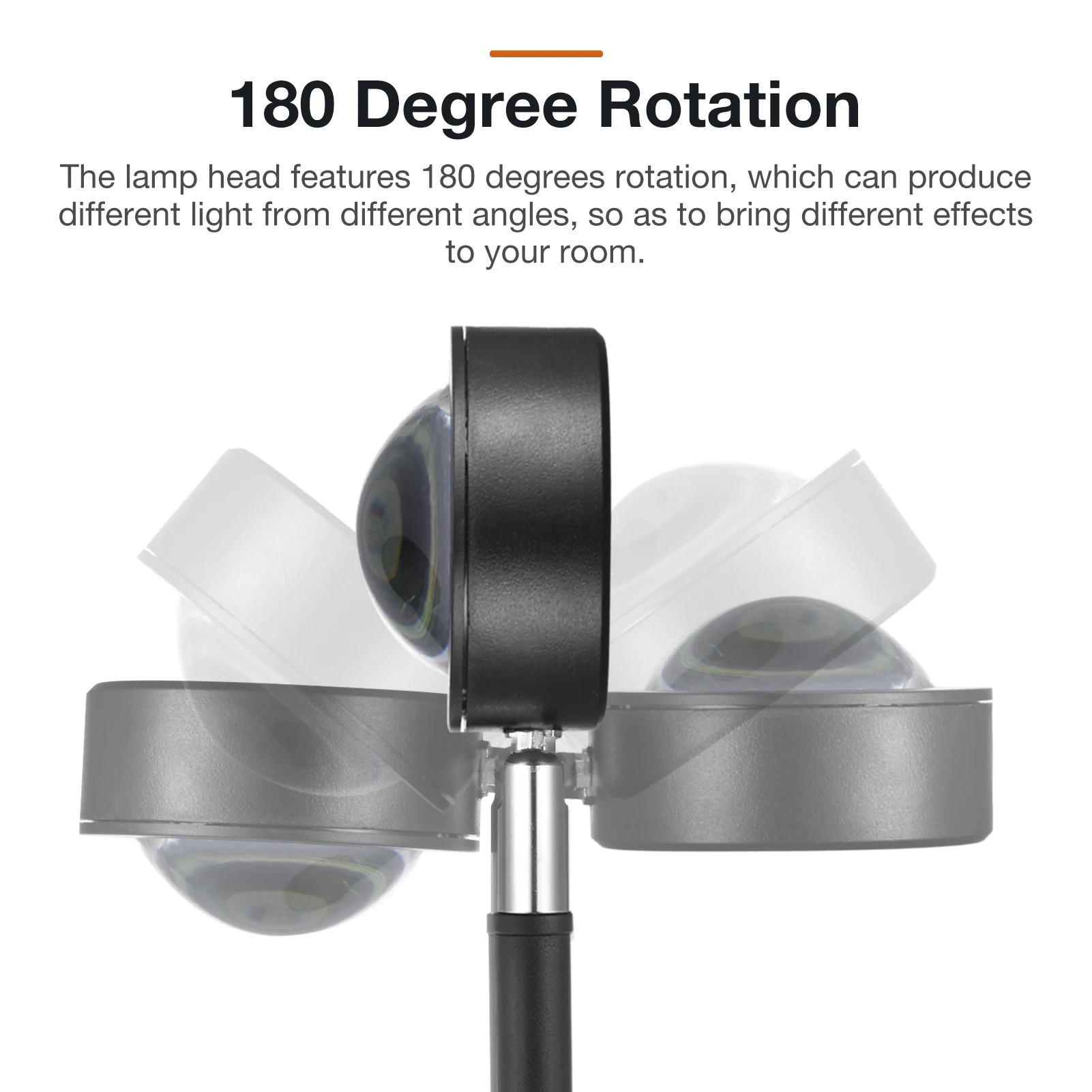 

Sunset Projection Night Lights 180 Degree Rotation Floor Stand Light Rainbow Projection Lamp Colorful Projector LED Light