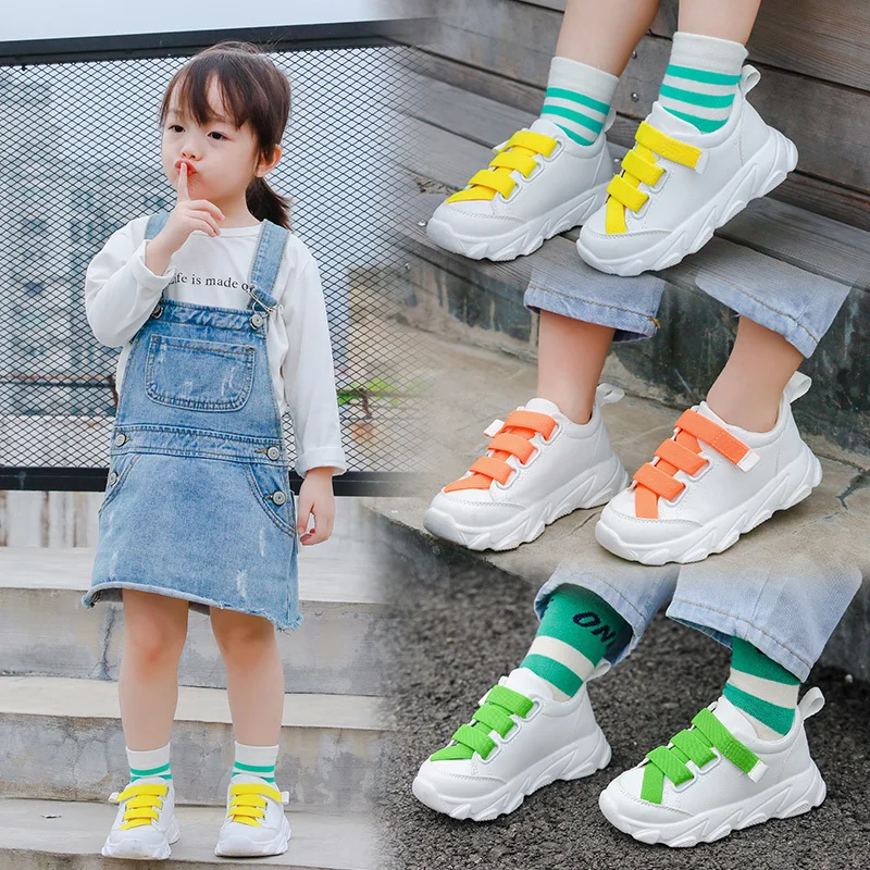 Белые туфли кожаные кроссовки для мальчиков и девочек детские школьные