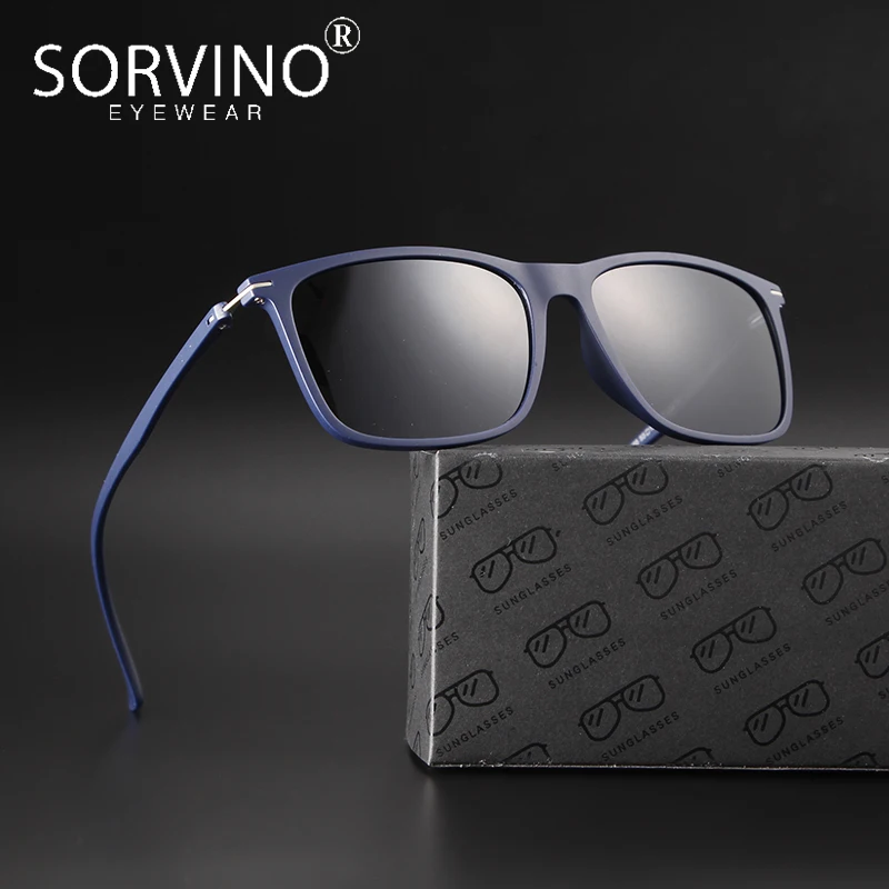 Мужские и женские Квадратные Солнцезащитные очки SORVINO Ретро стиль