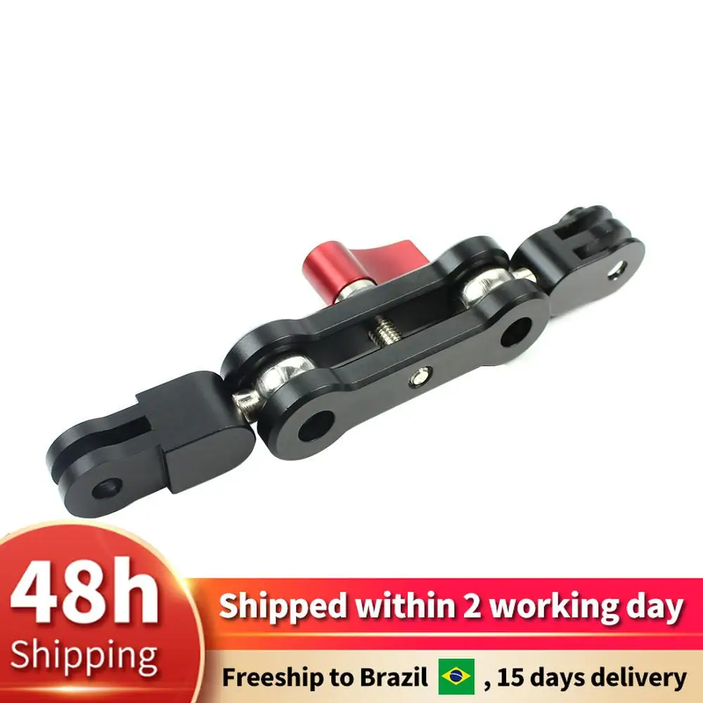 

Aluminum Alloy Magic Arm Mount Adapter Dual Head Pivot Activity Connector 360 Rotation for Gopro for Osmo Action EKEN Camera