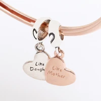 lorena mother daughter love rose gold double pendant mother daughter love fit original charms necklace