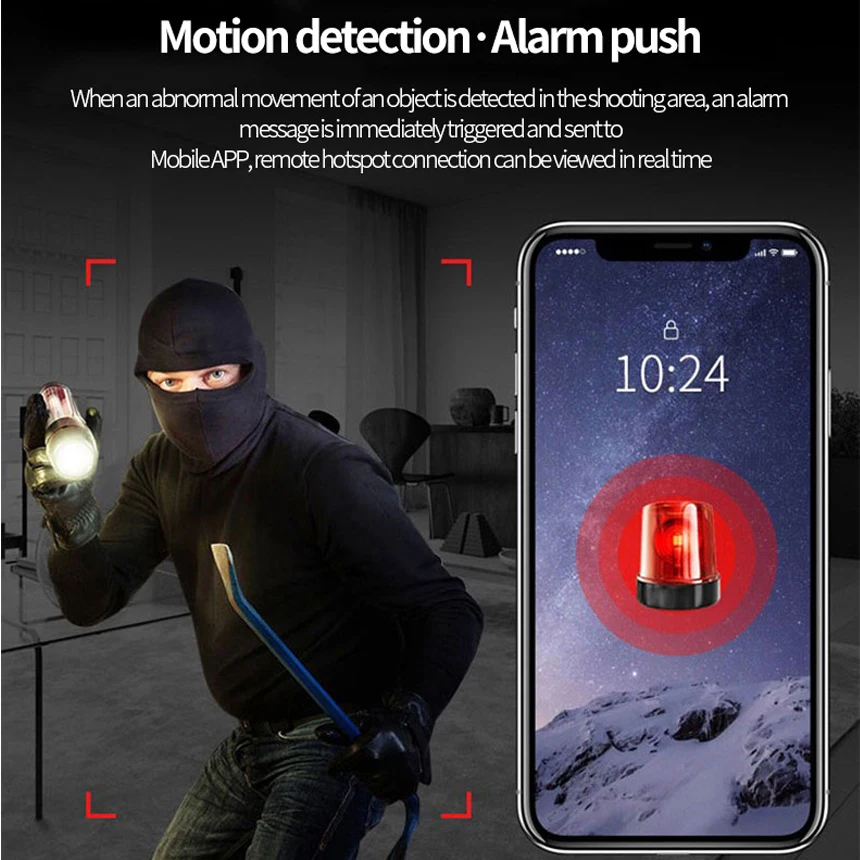 Hebeiros HD 1080P Аккумуляторная Wi-Fi камера с датчиком движения аудио CCTV безопасности