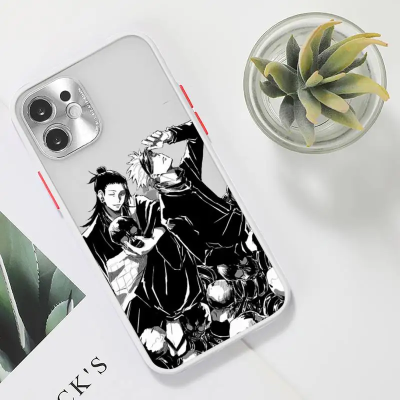 

Japanese Anime Jujutsu Kaisen Phone Case Clear matte transparent For white iPhone 7 8 x xs xr 11 12 pro plus max mini Funda
