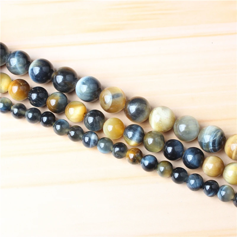 

Yellow Blue Tiger 4/6/8/10 mm Natural Stone Bead Round Bead Spacer Jewelry Bead Loose Beads For Jewelry Making DIY Bracelet Neck