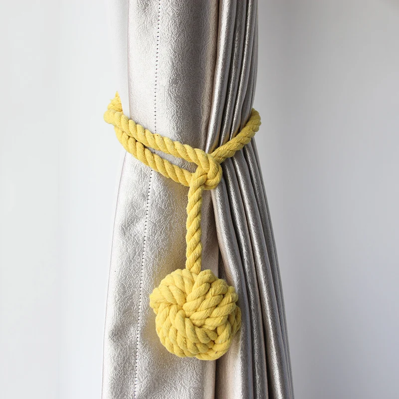 

1Pc Curtain Tieback Cotton Knot Hanging Ball Home Decor Buckle Curtains Holders Embrase Rideau Cortinas Holdbacks Strap для штор