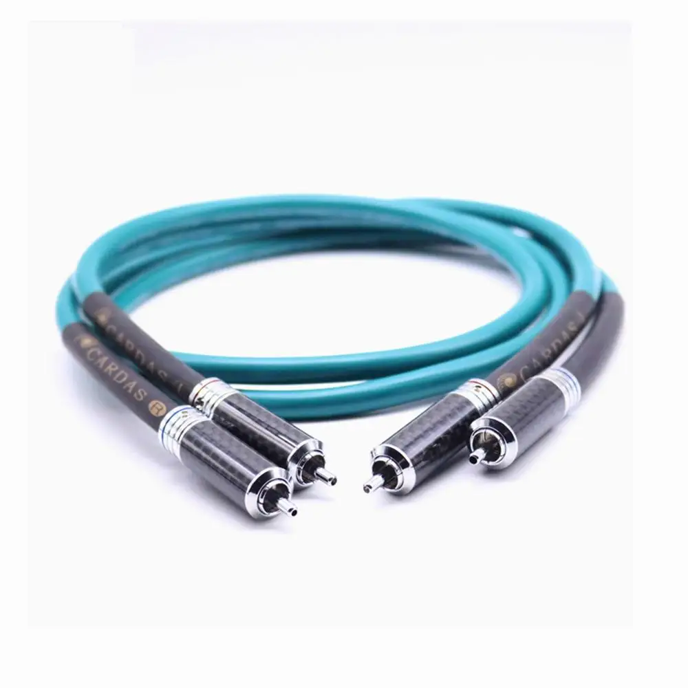 Colleimage Hifi углеродный Fber RCA штекер CD DVD плеер аудио Интерконнектор кабель 2RCA к