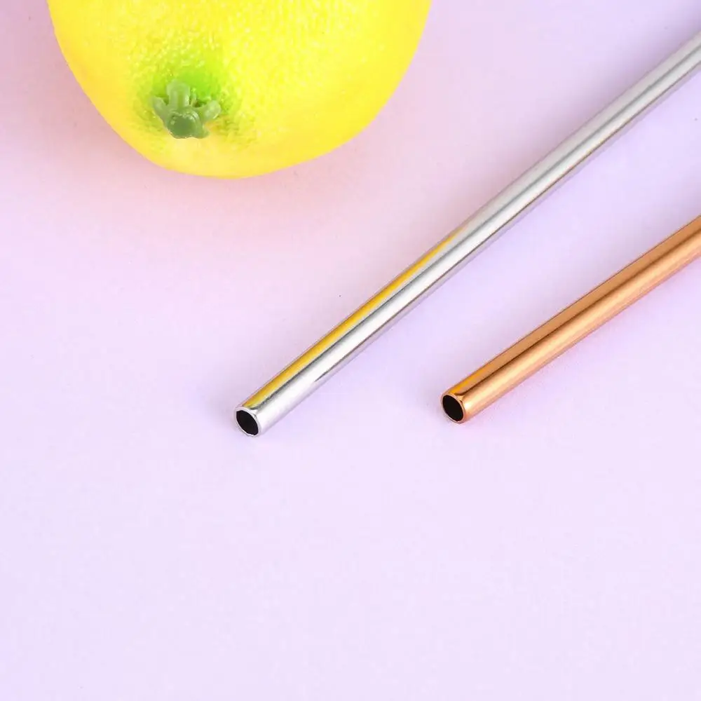 Многоразовая Питьевая солома с покрытием из титана высокое качество 304