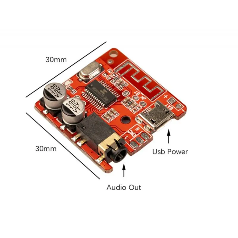 

Bluetooth 5.0 Receiver Wireless Decoder Board Module Stereo Music 3.5mm DIY Car Bluetooth Audio Connector Module Receiver
