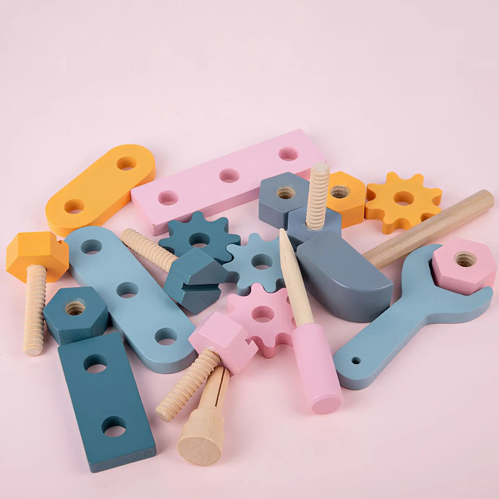 

Simulation Kids Toolbox Toy Wooden Pretend Game Puzzle Montessori Disassembly Set Multifunctional Repair Carpenter Tool Boy Gift