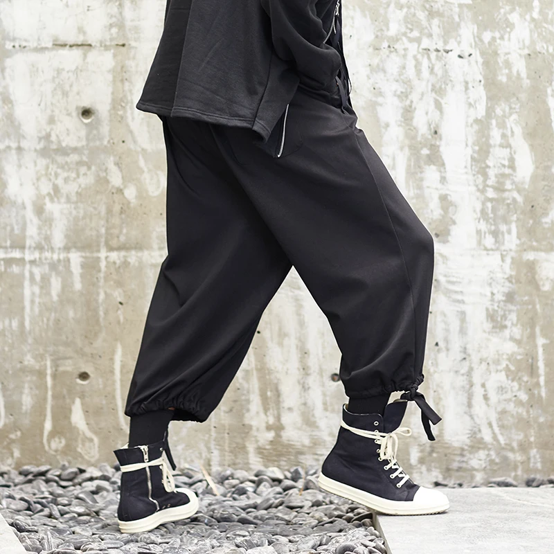 Мужские брюки шаровары свободные широкие в японском стиле панк хип