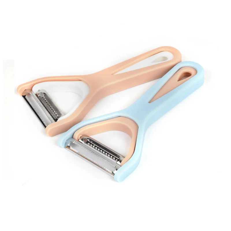 

Stainless Steel Two-In-One Folding Melon Planing Cucumber Carrot Potato Peeler Kitchen Fruit And Vegetable Creative Accessories