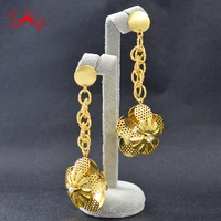 sunny jewelry romantic flower earrings for women long drop dangle earrings hot selling big earrings for wedding jewelry findings