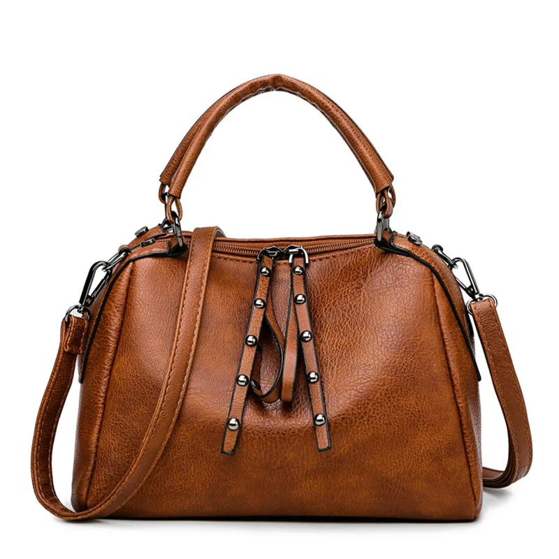 

Zipper Deisgner Handbags High Quality Crossbody Bags For Women 2020 Women Messenger Bag Vintage Leather Ladies Hand Shoulder Bag