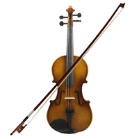 44 full size acoustic violin fiddle wood with case bow rosin violin