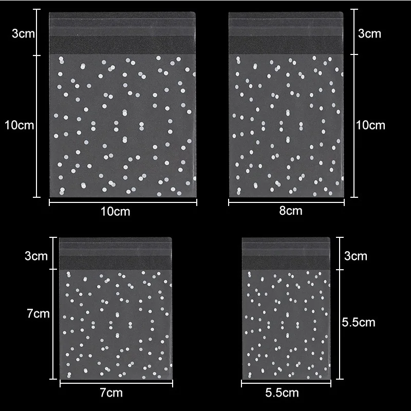 100 шт./лот для свадьбы прозрачный пакет в горошек вечерние йкие пакеты
