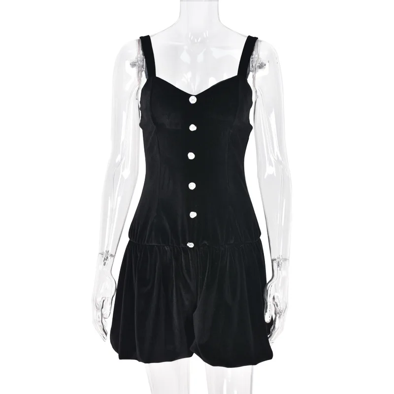

Casual Fitness Rompers Women Bodysuit Sleeveless Street Club Regular Bodycon Bodysuit Black Brown White Green Outfits Overalls