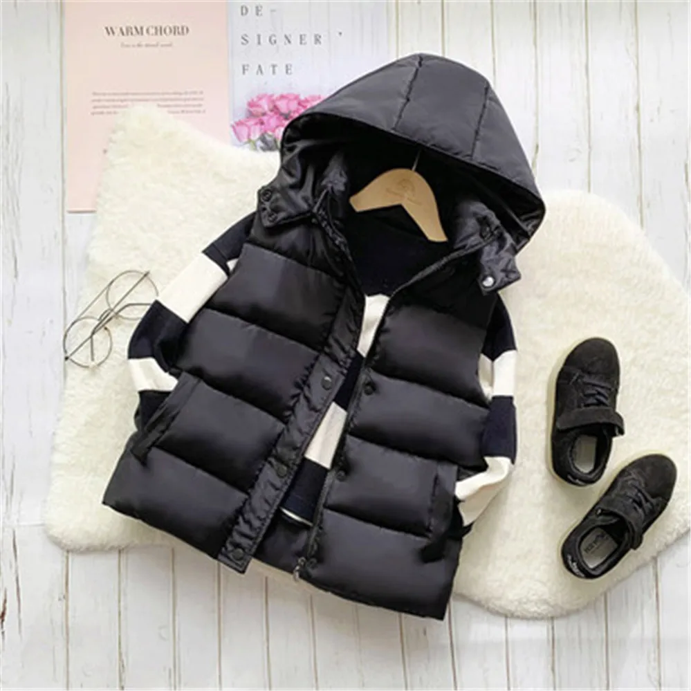 Женская зимняя теплая куртка без рукавов Детская утепленная безрукавка с