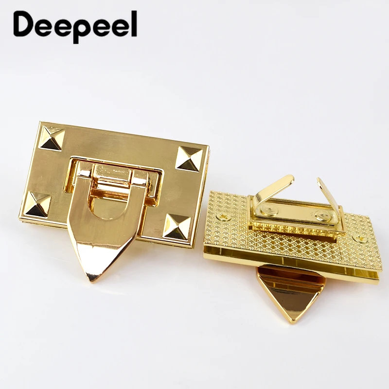 

Deepeel 2/4pcs Metal Turn Lock Snap for Handbag Women Bag Twist Click Clasps Closure DIY Latch Buckle Hardware Accessories KY571