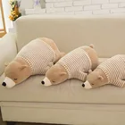 Kawaii Пух Хлопок полярный медведь мягкие животные большой размер супер мягкая подушка для животных длинная подушка для сна плюшевая игрушка детский подарок