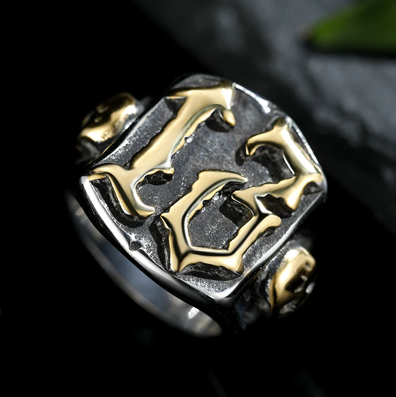 

Stainless Steel 13 Lucky Letter Ring Charm Hiphop Male Jewelry Party Gift Dropshipping For Man Women Party Gift Gothic Style