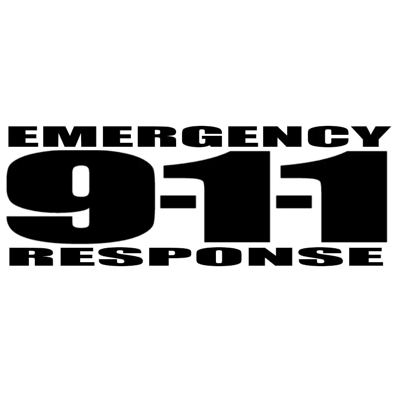 

High Quality Emergency 911 Response Funny Car Sticker Vinyl Decal White/black Car Auto Stickers for Bumper Rear Window 25x9cm
