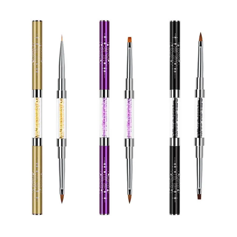 

Новый двойной конец ногтя кисть для рисования линий ручка 3D Советы DIY УФ-гель, декорированные цветами; Нейл-арта книги салонного маникюра ин...