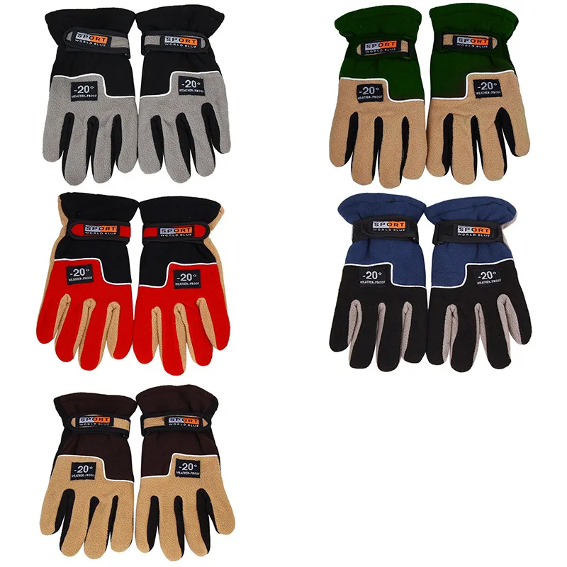 

Winter Fleece Gloves Winter Windproof Warm Outdoor Fishing Gloves Fleece Full Finger Gloves