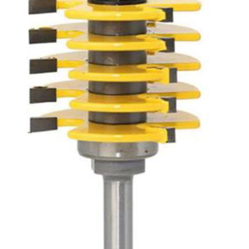 

HOT-1Pc Box Joint Router Bit Adjustable 5 Blade 3 Flute 8Mm Shank for Wood Cutter Tenon Cutter for Woodworking Tools