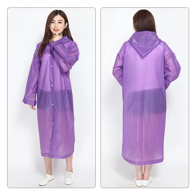 1 шт. неодноразовый Прочный модный прозрачный дождевик с капюшоном Полный