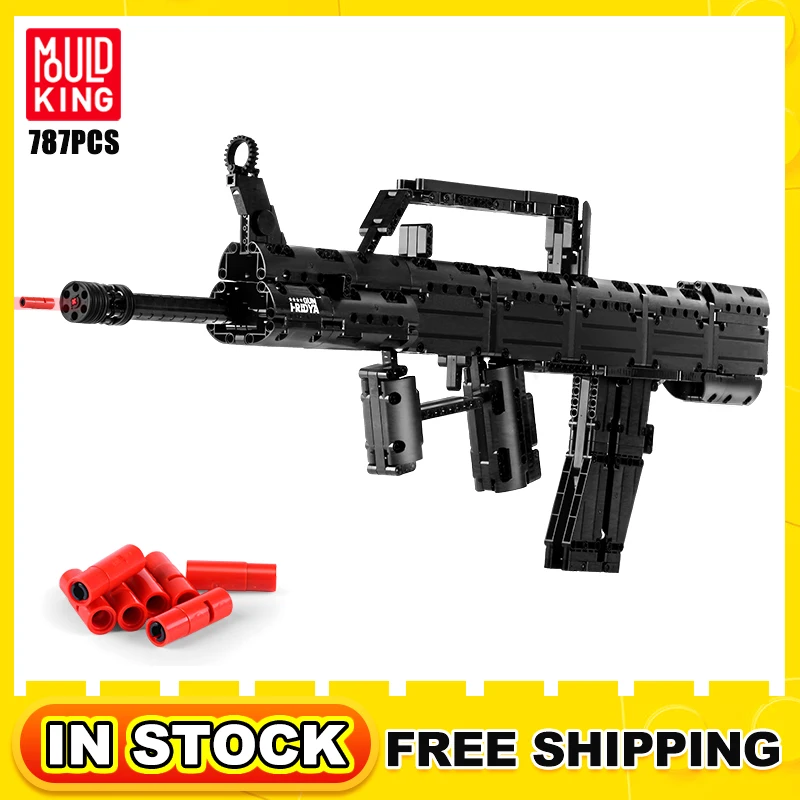 

Mould King Pistol Weapon Swat Gun Model Building Block 787pcs Plastic Airsof Ww2 Military Auto Sniper Rifle Moc Bricks Boys Toy