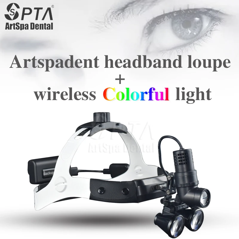 

3.5X 2.5X Magnify With 5W Headlight Loupe Dental Headband Medical Magnifier Loupes