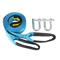 car tow strap racing auto winch rope nylon 4m 8 tons recovery towing cable strap belt heavy duty off road accessories metal hook