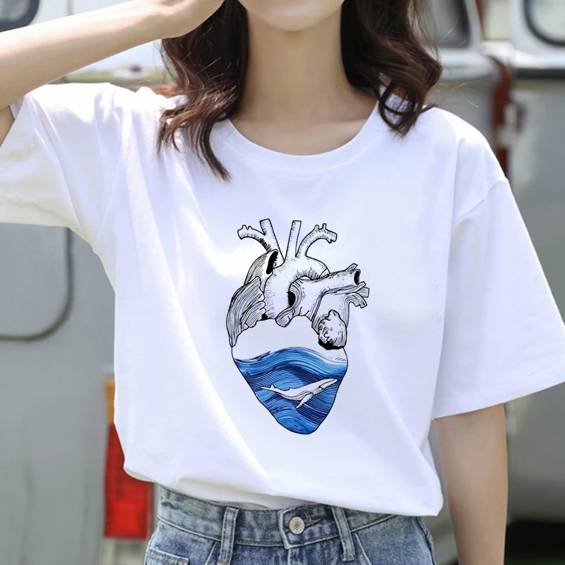 

Environmental Protection Harajuku Aesthetic T Shirts Women Ullzang Funny T-shirt 90s Vintage Tshirt Fashion Top Tees Female