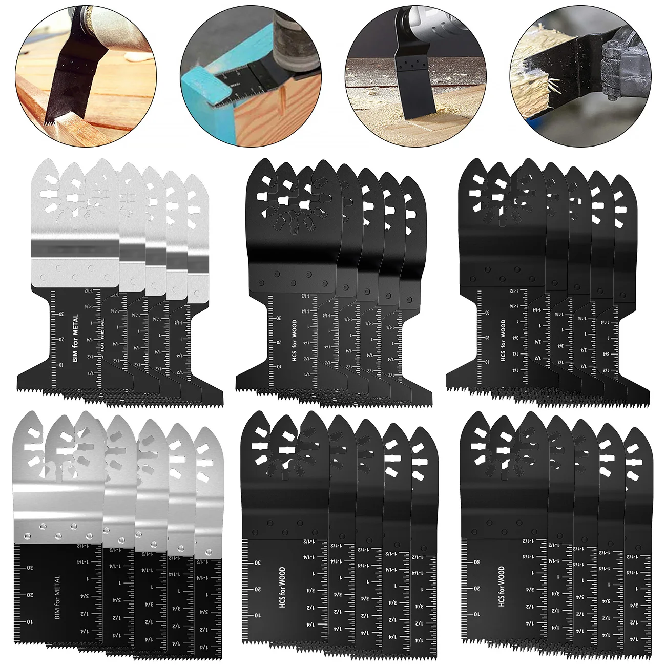 Многофункциональное биметаллическое прецизионное пильное лезвие 30 шт.