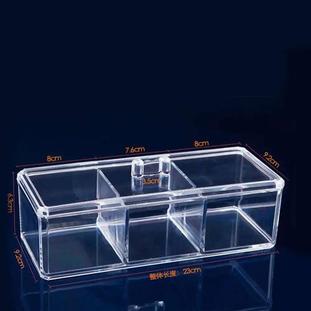 

Acrylic Cotton Swab Makeup Organizer Storage Box Portable Container Make Up Cotton Pad Holder Cosmetics Organizer Storage Case