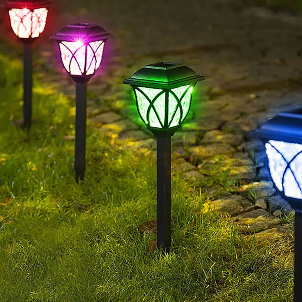 Винтаж газонное освещение на солнечной лампы IP65 Водонепроницаемый Снежинка