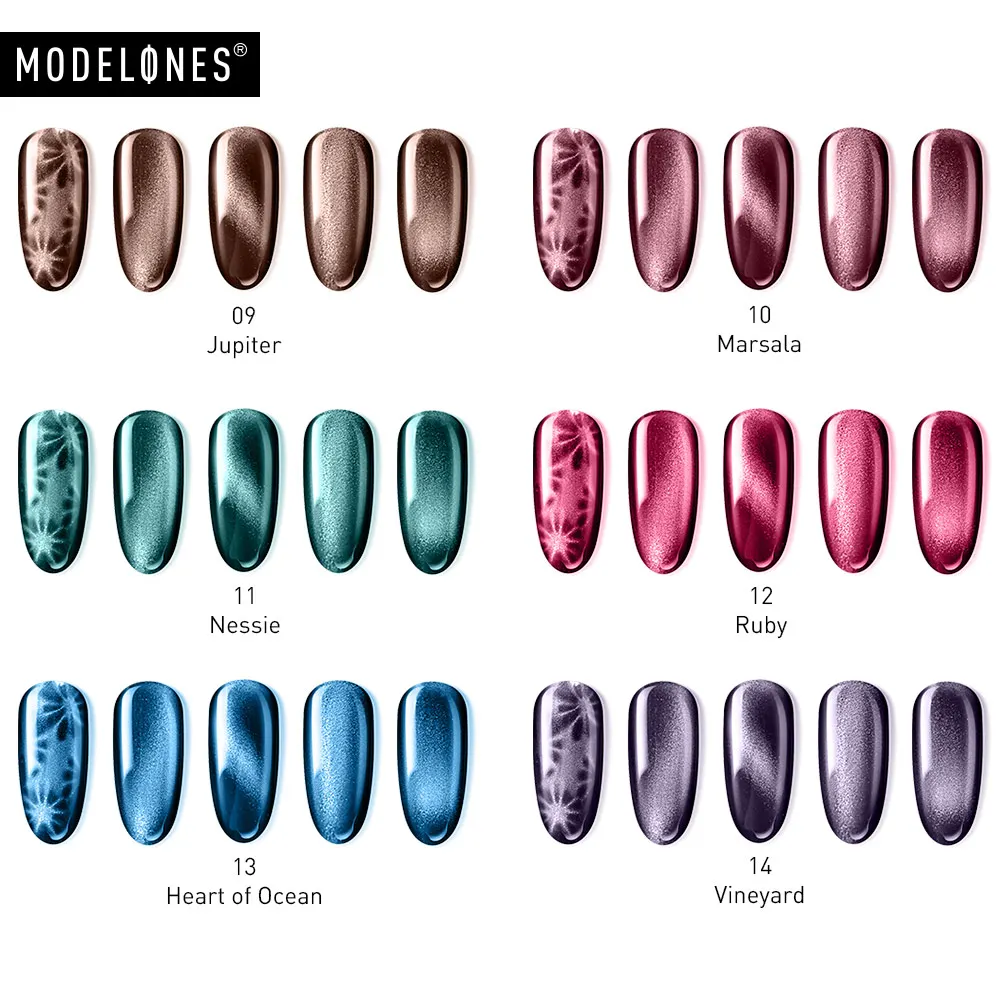 Modelones 10 мл кошачий глаз Широкий УФ гель для ногтей дизайна отмачиваемый