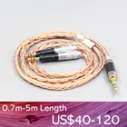 LN007474 6,35 мм 4,4 мм 2,5 мм 16 Core 7N OCC прозрачный плетеный кабель наушников для Audio-Technica ATH-R70X
