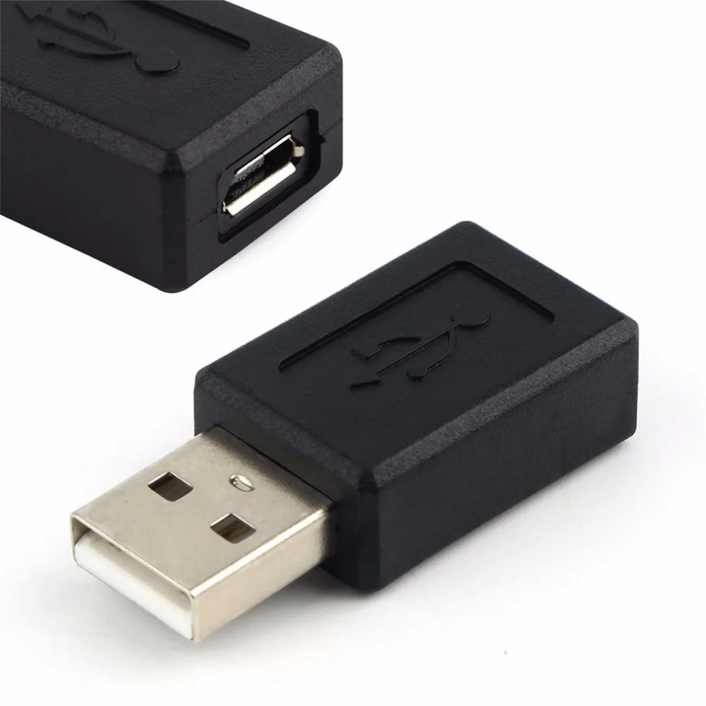

100 шт./лот черный высокоскоростной Преобразователь USB 2,0 штекер-Micro USB гнездо адаптер Коннектор штекер-гнездо классический простой дизайн