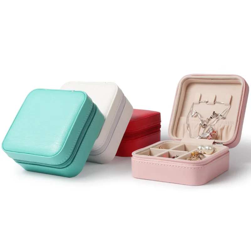 

Small Watch Lipstick Storage Box Women Gift Pu Leather Travel Jewelry Organizer
