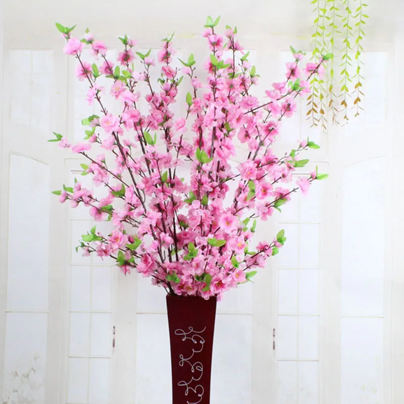 65 см искусственная вишня Весенняя слива искусственный цветок персика большая