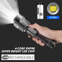 flashlight powerful led flashlight torch usb rechargeable tactical lanterna 26650 battery outdoor lamp linterna holster camping