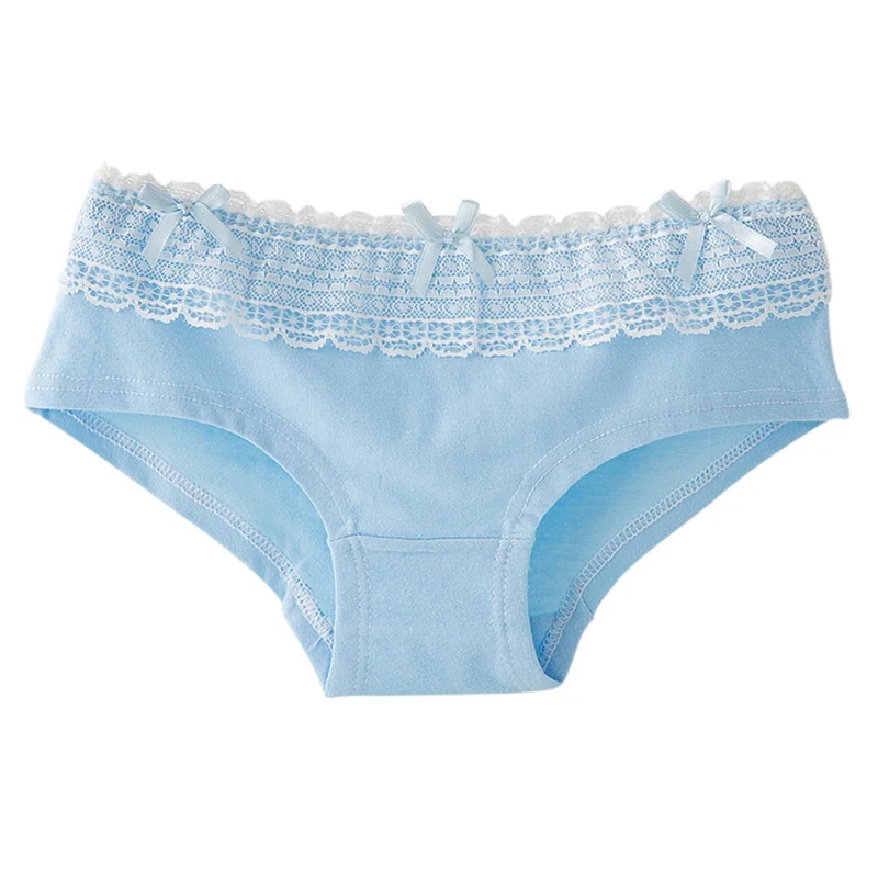 * 2019 милые трусики женские хлопковые кружевные трусы с бантом со средней посадкой