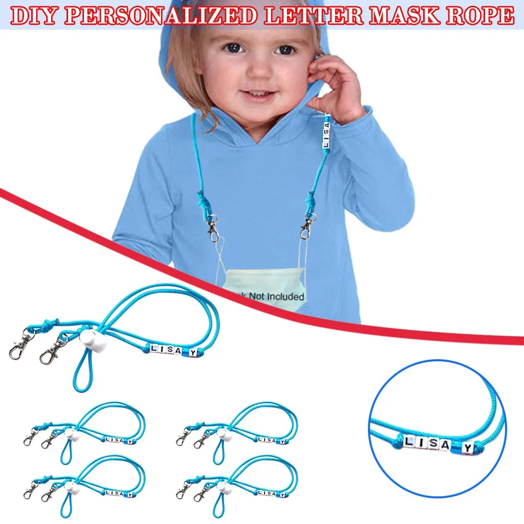 

5PC Letter Face Mask Lanyard Handy&Convenient Safety Mask Rest&Ear Holder Rope Face Cover Mouth Cover Mask mascarilla