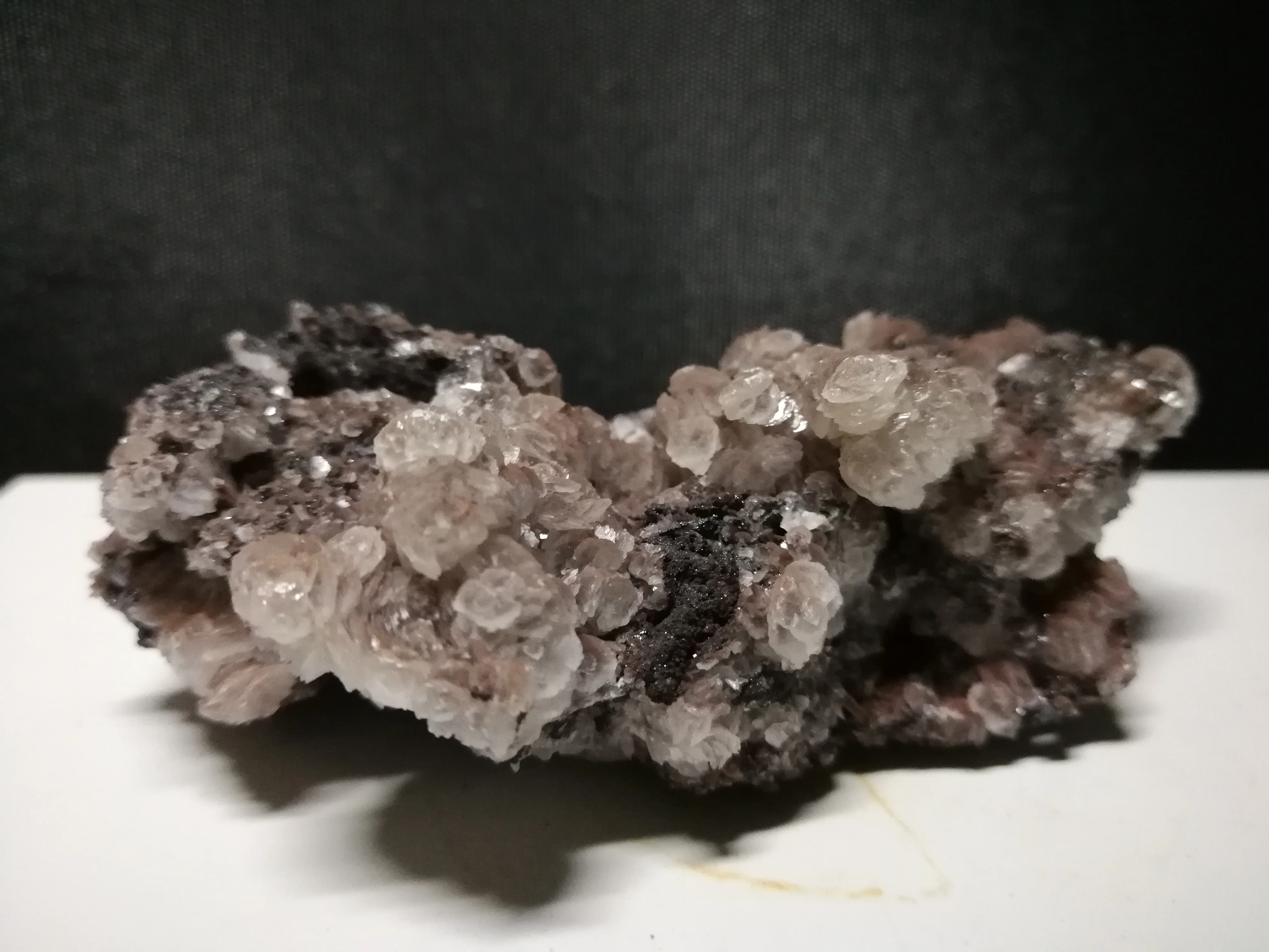 

130.1gNatural pyrite crystal calcite mineral specimen