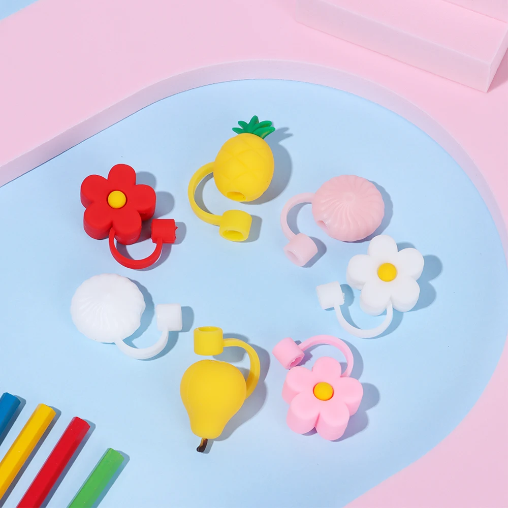 Креативная силиконовая соломенная пробка многоразовая Пылезащитная крышка в