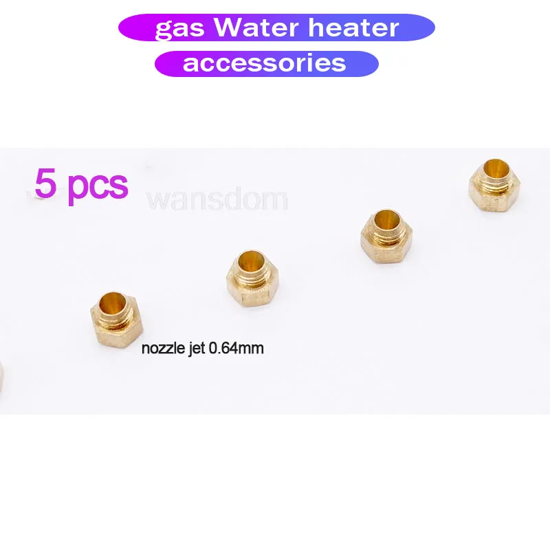 5 шт. M5* 0,75 LPG газовый водонагреватель аксессуары для жидкого и природного газа водонагреватель Форсунка струя 0,64 мм