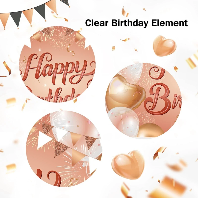 Акция! Задник для празднования дня рождения из розового тканевого декора с надписью и постером для фотографии.