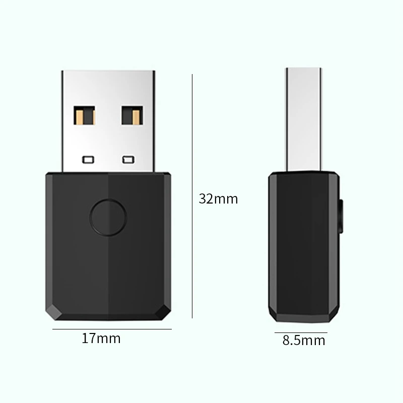 

USB Bluetooth 5.0 o Transmitter Receiver Adapter Wireless Stereo Music o 3.5mm AUX for TV PC Car Home