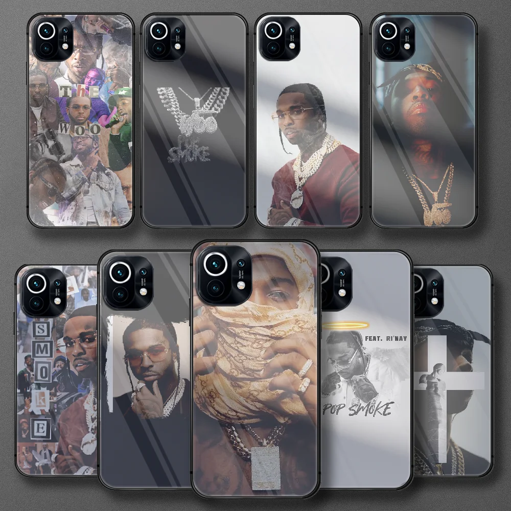 

Pop Smoke American Rapper Tempered Glass Phone Case For Xiaomi Mi 9 10 11 T Poco X F M 2 3 Mix4 Pro Lite Ultra Nfc Cover Cell
